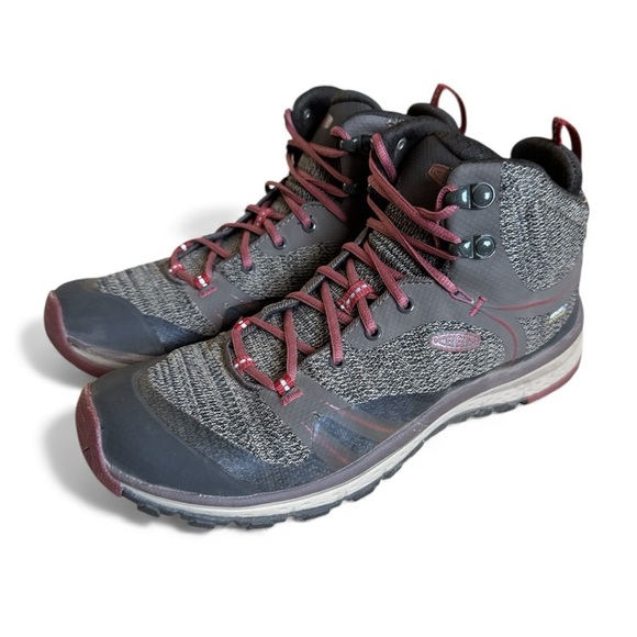 Keen Shoes - KEEN Terradora Waterproof Hiking Boots Lightweight Trail Shoes Brown Burgundy 9